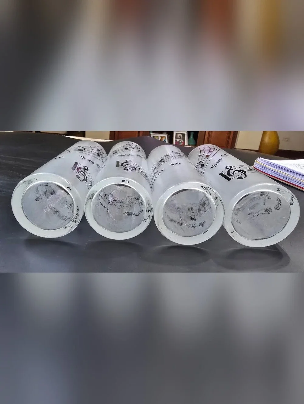 Vintage Frosted Highball Glass Musical Tumblers Way Down Yonder In New Orleans